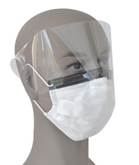 face mask with splash shield
